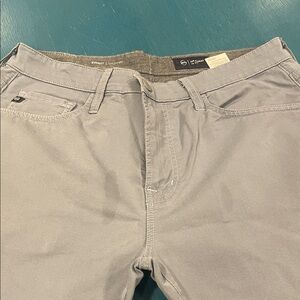 Gray Straight-Leg Pants